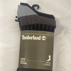 TIMBERLAND MEN'S HOMMES CREW 2 PAIRS SOCKS A1G4O-001 ( US 9-12 ) ( EU 42-46 )